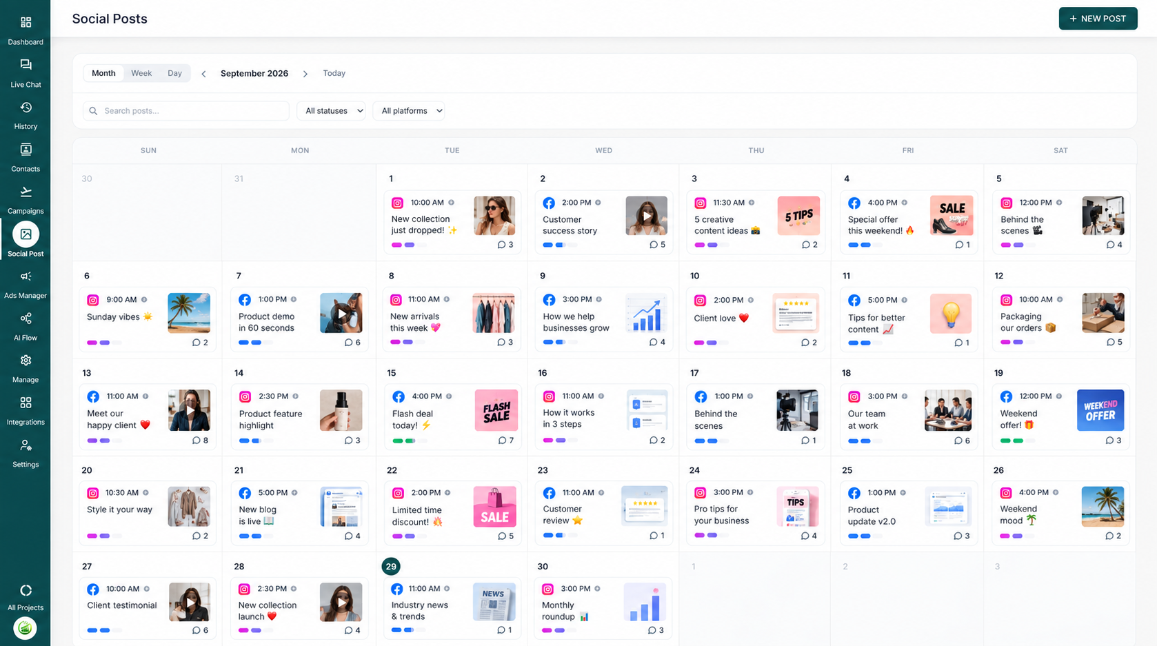 Social media scheduling - Plan ahead, stay on track